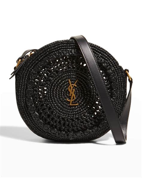 ysl tote bag raffia|ysl round raffia crossbody bag.